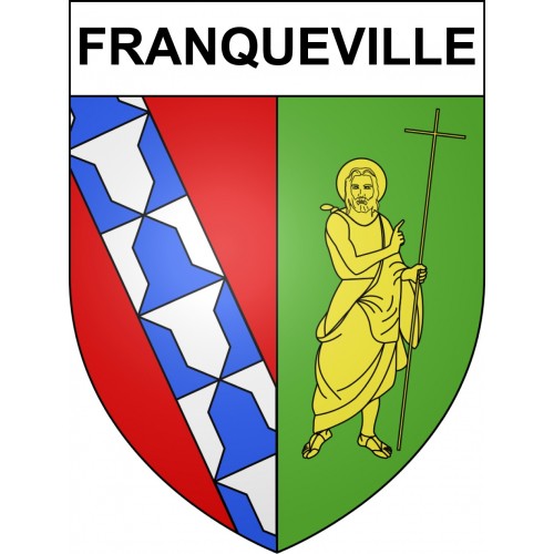Franqueville 02 ville sticker blason écusson autocollant adhésif