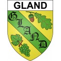 Gland 02 ville sticker blason écusson autocollant adhésif