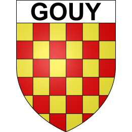 Pegatinas escudo de armas de Gouy adhesivo de la etiqueta engomada