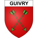 Guivry 02 ville sticker blason écusson autocollant adhésif