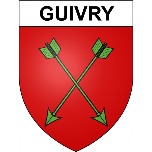 Guivry 02 ville sticker blason écusson autocollant adhésif