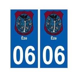 06 Èze blason autocollant plaque ville
