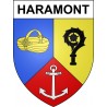 Haramont 02 ville sticker blason écusson autocollant adhésif