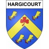 Pegatinas escudo de armas de Hargicourt adhesivo de la etiqueta engomada