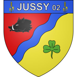Stickers coat of arms Jussy adhesive sticker