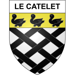 Le Catelet Sticker wappen, gelsenkirchen, augsburg, klebender aufkleber
