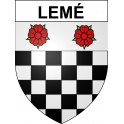 Lemé 02 ville sticker blason écusson autocollant adhésif