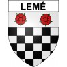 Lemé 02 ville sticker blason écusson autocollant adhésif