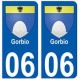 06 Gorbio blason autocollant plaque ville