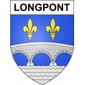 Longpont 02 ville sticker blason écusson autocollant adhésif