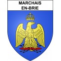 Marchais-en-Brie 02 ville sticker blason écusson autocollant adhésif