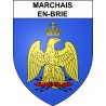Marchais-en-Brie Sticker wappen, gelsenkirchen, augsburg, klebender aufkleber