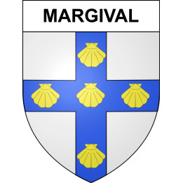 Pegatinas escudo de armas de Margival adhesivo de la etiqueta engomada