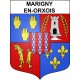 Pegatinas escudo de armas de Marigny-en-Orxois adhesivo de la etiqueta engomada