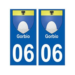 06 Gorbio blason autocollant plaque ville