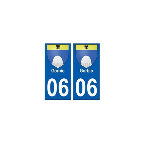 06 Gorbio blason autocollant plaque ville