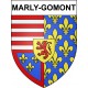 Marly-Gomont 02 ville sticker blason écusson autocollant adhésif