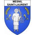 Mesnil-Saint-Laurent 02 ville sticker blason écusson autocollant adhésif