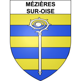 Mézières-sur-Oise 02 ville sticker blason écusson autocollant adhésif
