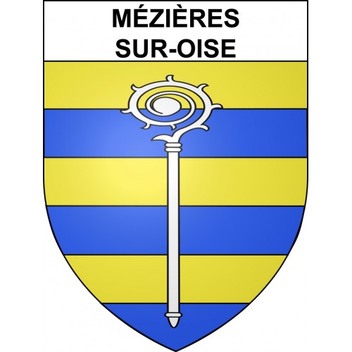Mézières-sur-Oise 02 ville sticker blason écusson autocollant adhésif
