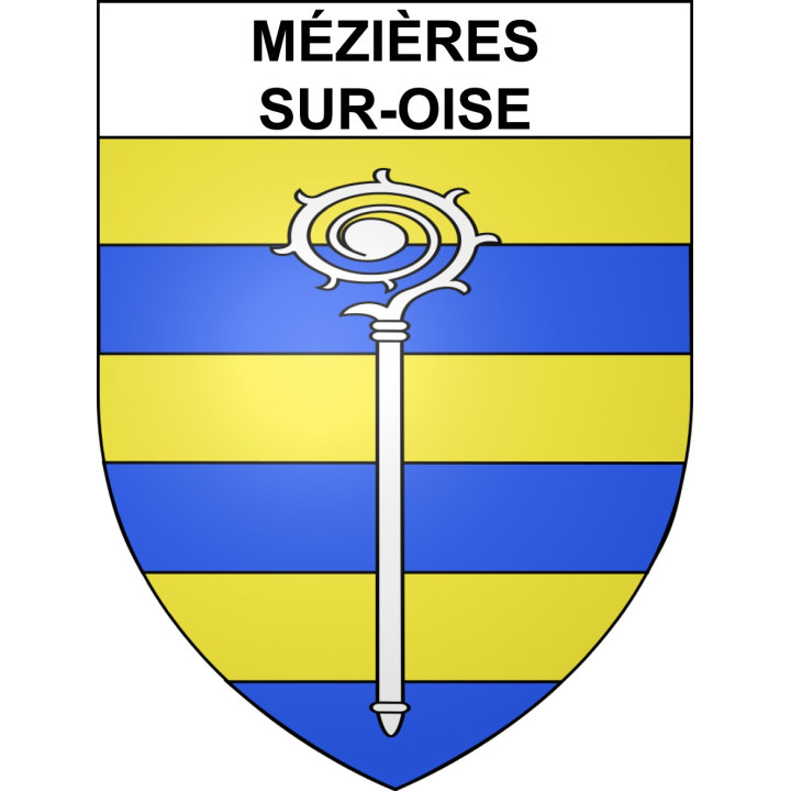 Mézières-sur-Oise Sticker wappen, gelsenkirchen, augsburg, klebender aufkleber