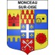Monceau-sur-Oise Sticker wappen, gelsenkirchen, augsburg, klebender aufkleber