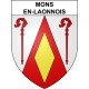 Pegatinas escudo de armas de Mons-en-Laonnois adhesivo de la etiqueta engomada
