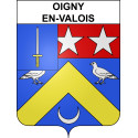 Stickers coat of arms Oigny-en-Valois adhesive sticker