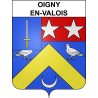 Oigny-en-Valois Sticker wappen, gelsenkirchen, augsburg, klebender aufkleber