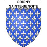 Origny-Sainte-Benoite 02 ville sticker blason écusson autocollant adhésif