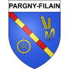 Pegatinas escudo de armas de Pargny-Filain adhesivo de la etiqueta engomada