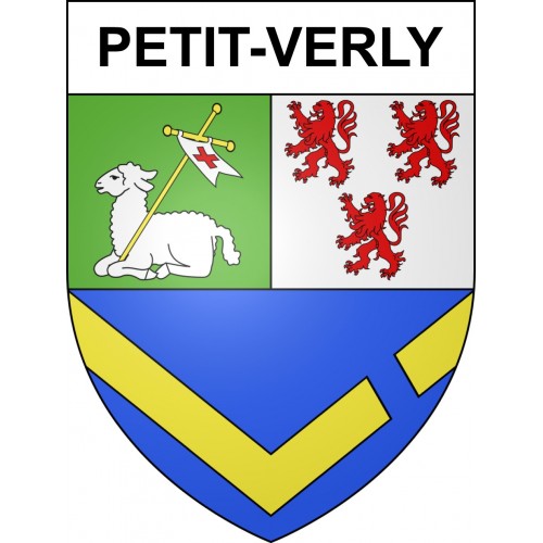 Petit-Verly 02 ville sticker blason écusson autocollant adhésif