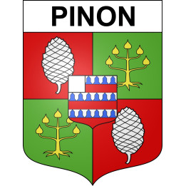 Pinon Sticker wappen, gelsenkirchen, augsburg, klebender aufkleber