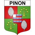 Pinon 02 ville sticker blason écusson autocollant adhésif
