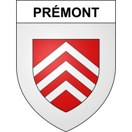 Prémont 02 ville sticker blason écusson autocollant adhésif