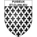 Puisieux-et-Clanlieu 02 ville sticker blason écusson autocollant adhésif