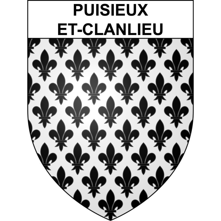 Puisieux-et-Clanlieu 02 ville sticker blason écusson autocollant adhésif