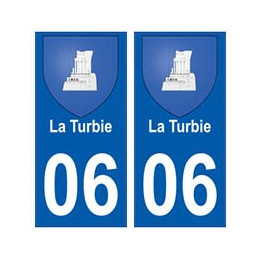 06 La Turbie blason autocollant plaque ville