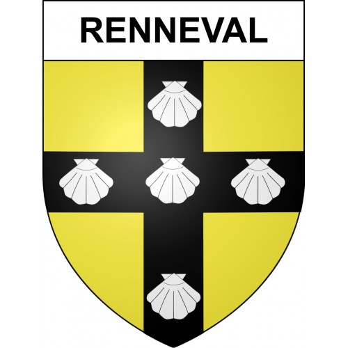 Pegatinas escudo de armas de Renneval adhesivo de la etiqueta engomada