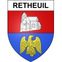 Retheuil 02 ville sticker blason écusson autocollant adhésif