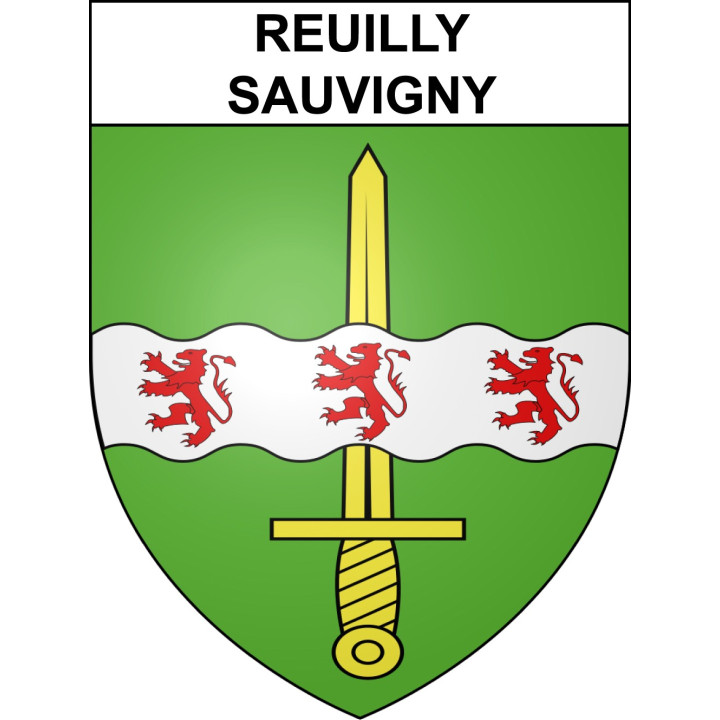 Reuilly-Sauvigny 02 ville sticker blason écusson autocollant adhésif