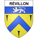 Pegatinas escudo de armas de Révillon adhesivo de la etiqueta engomada