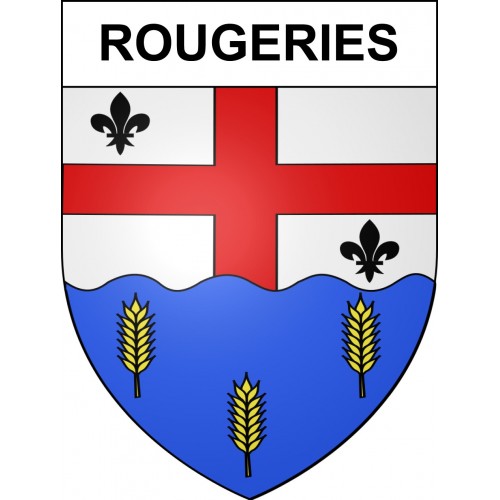Rougeries 02 ville sticker blason écusson autocollant adhésif