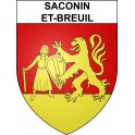 Saconin-et-Breuil 02 ville sticker blason écusson autocollant adhésif