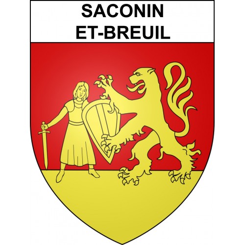 Saconin-et-Breuil Sticker wappen, gelsenkirchen, augsburg, klebender aufkleber