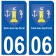 06 Saint-Jean-Cap-Ferrat blason autocollant plaque ville
