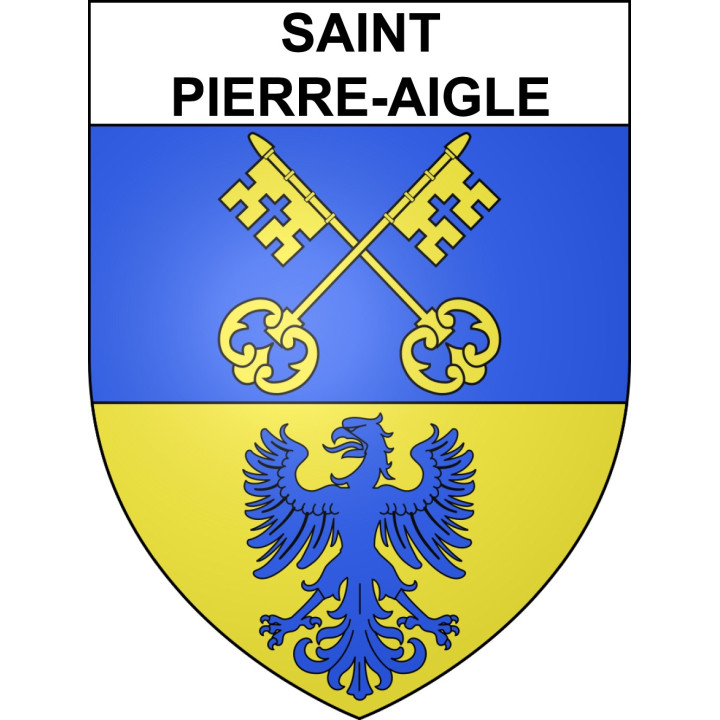 Saint-Pierre-Aigle 02 ville sticker blason écusson autocollant adhésif