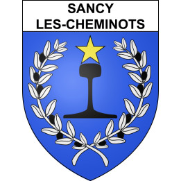 Sancy-les-Cheminots 02 ville sticker blason écusson autocollant adhésif