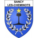 Sancy-les-Cheminots 02 ville sticker blason écusson autocollant adhésif