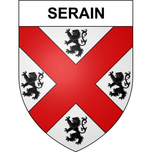 Serain 02 ville sticker blason écusson autocollant adhésif